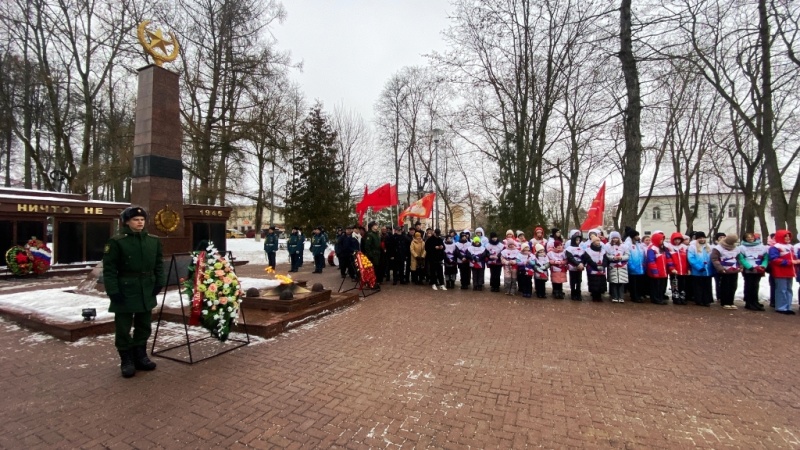 Митинг, посвященный 81-й годовщине освобождения города Рузы от немецко-фашистских захватчиков.