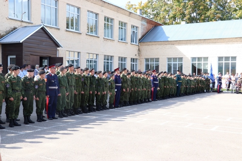 Участие оркестра Рузского ЦОПУ МЧС России под руководством дирижёра Г.Ю. Горшкова в проведении торжественного мероприятия по случаю начала нового учебного года в Первом Рузском казачьем кадетском корпусе им. Героя Советского Союза Л.М. Доватора.